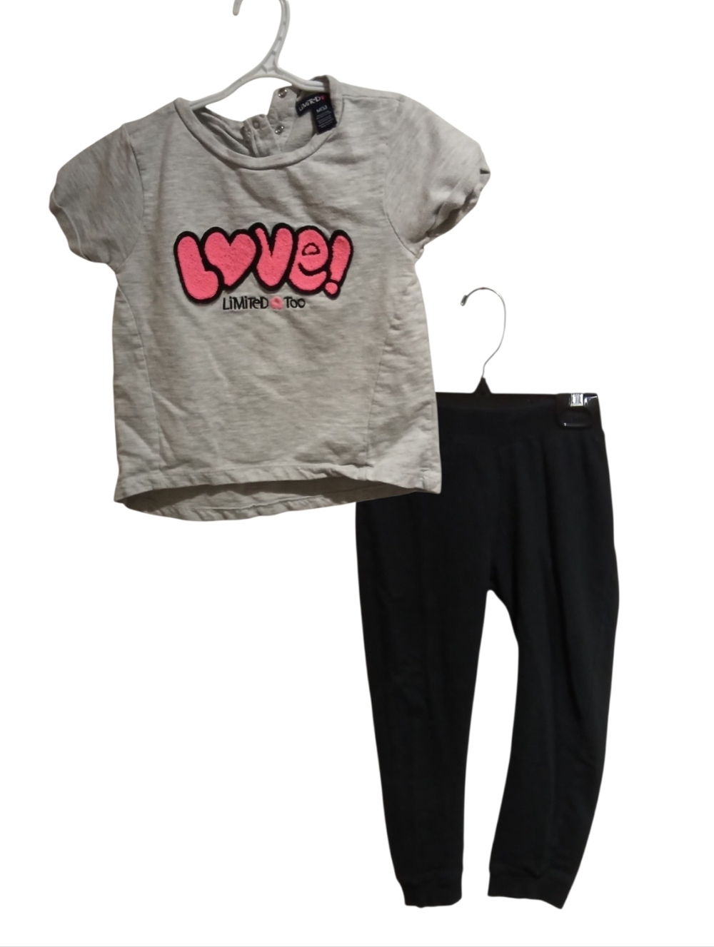 LIMITED TOO Girls Textured "Love" Sweat Suit Set